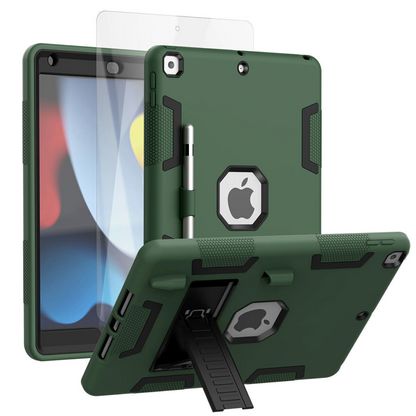Heavy Duty Shockproof Case + Screen Protector iPad 8th Gen