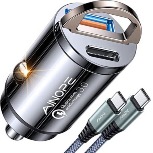 Car Charger Fast Charging [PD36W & QC36W] AINOPE USB C 72W Fast Car Charger