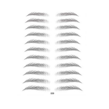 Authentic Hair-like Stick-On Eyebrow Sticker Waterproof No.9 Black