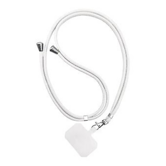 Adjustable Hanging Neck Strap With Patch Fashion White Universal Phone Lanyard