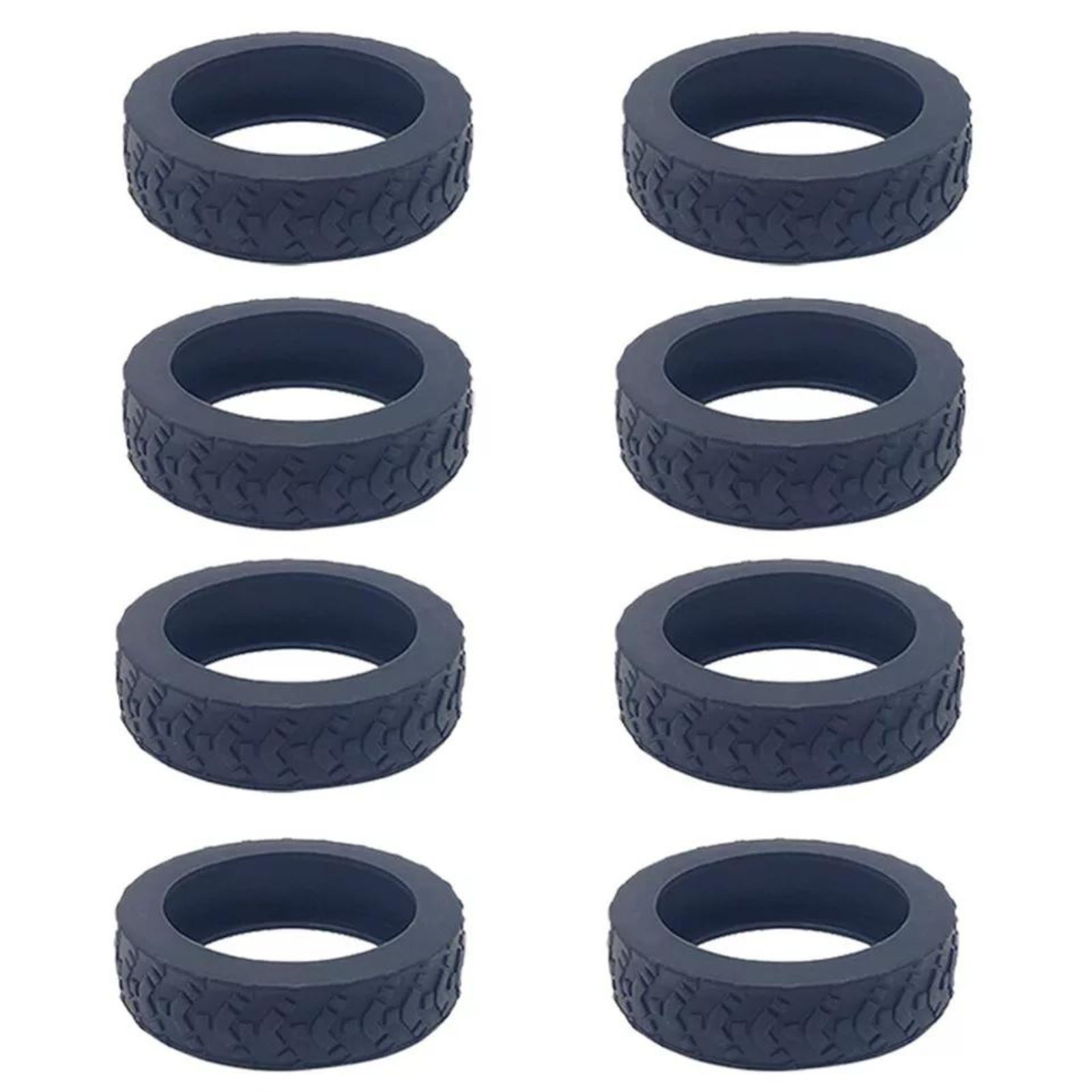 8x Black Cover Silicone Luggage Compartment Wheel Protection Cover