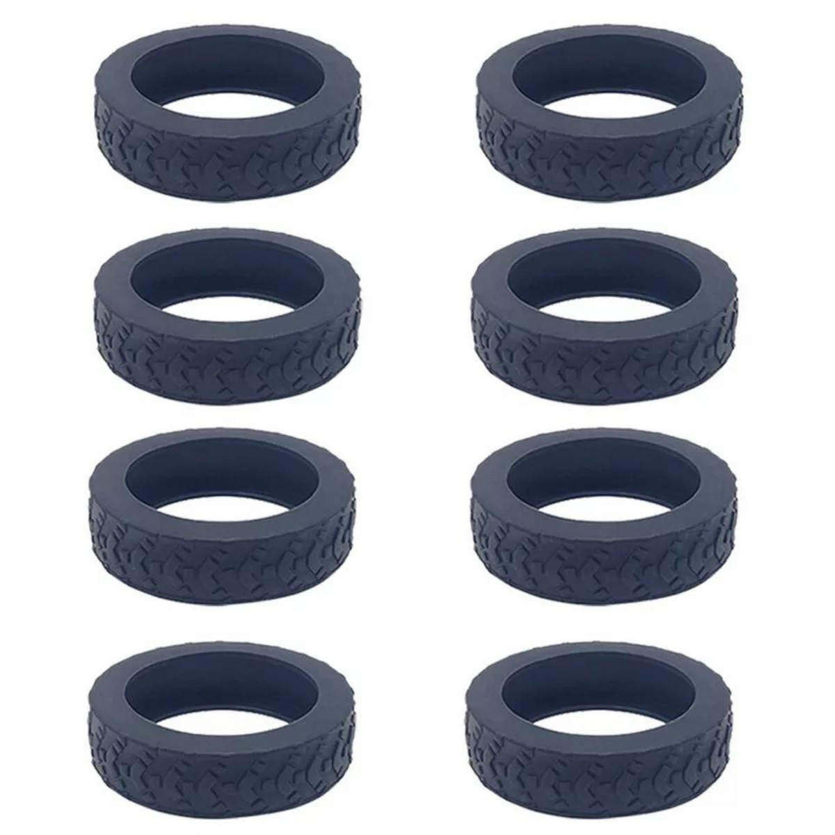 8x Black Cover Silicone Luggage Compartment Wheel Protection Cover