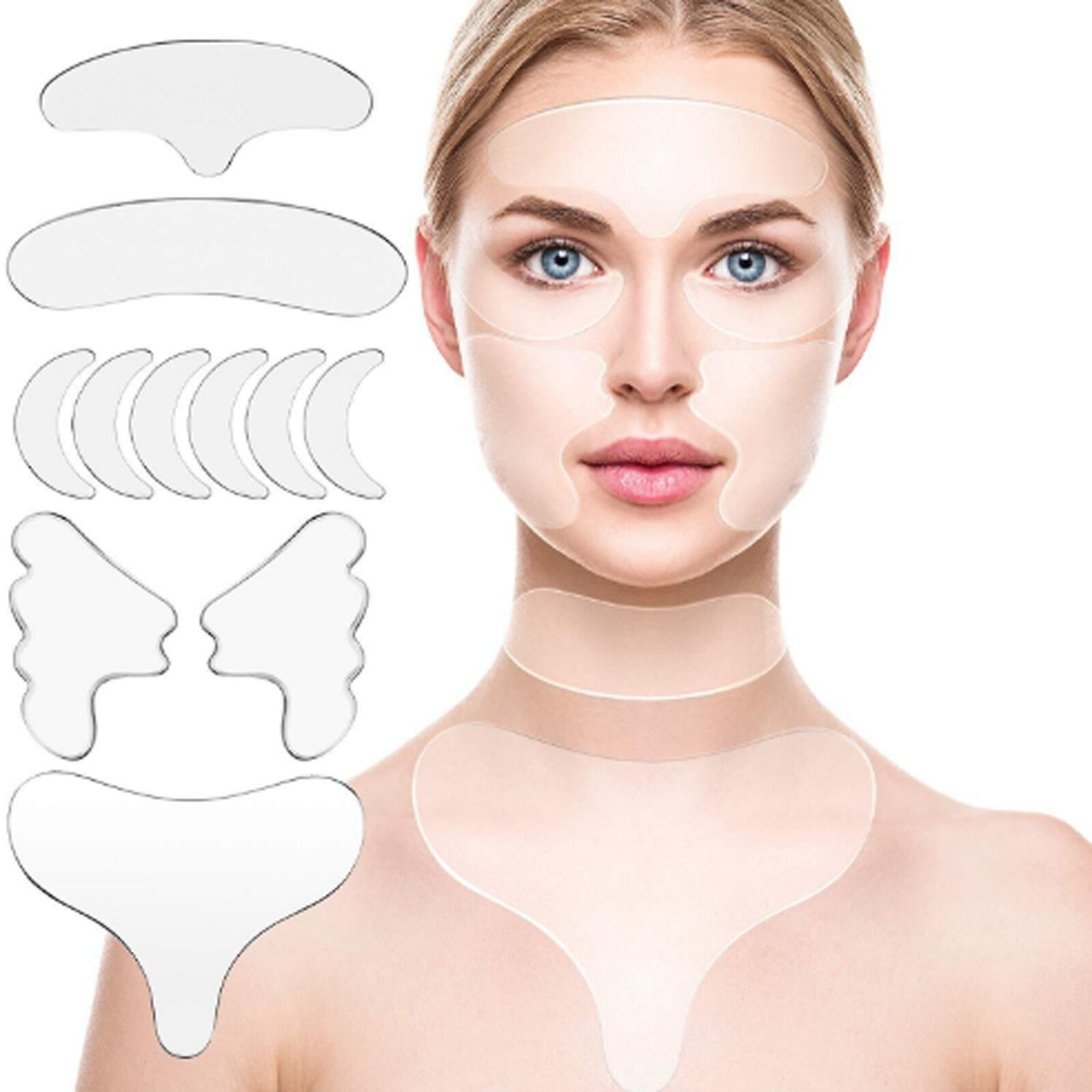 Silicone Removal Patch Skin Care Reusable Anti Wrinkle Chest Neck Eye Face Pad