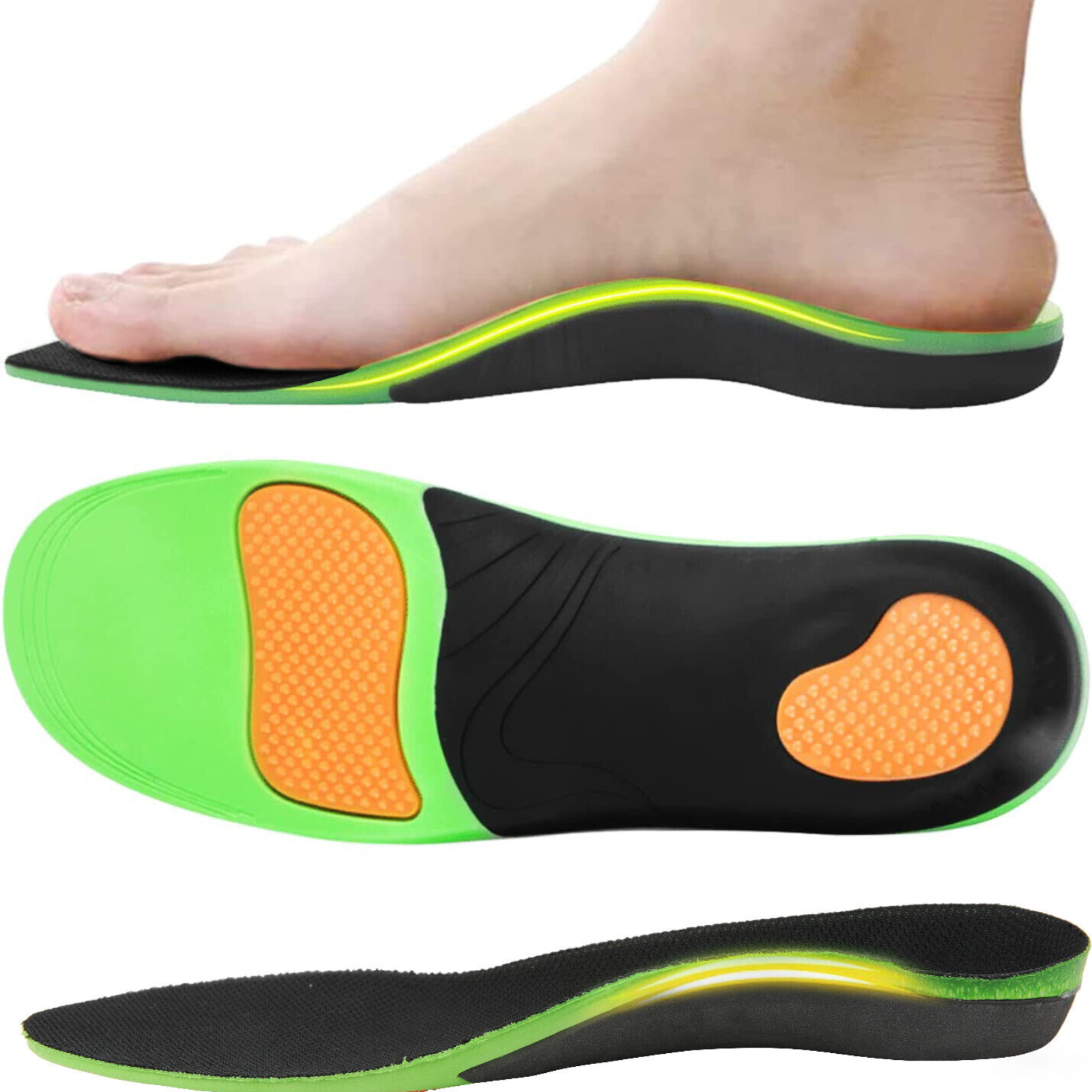 Orthotic Insoles Fasciitis High Plantar Feet Pad Arch Support Flat Foot Insert L