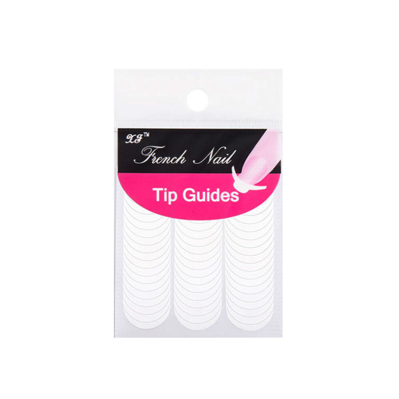 Sticker Strip Manicure Art Stencil Guides French Tip Nail Decoration