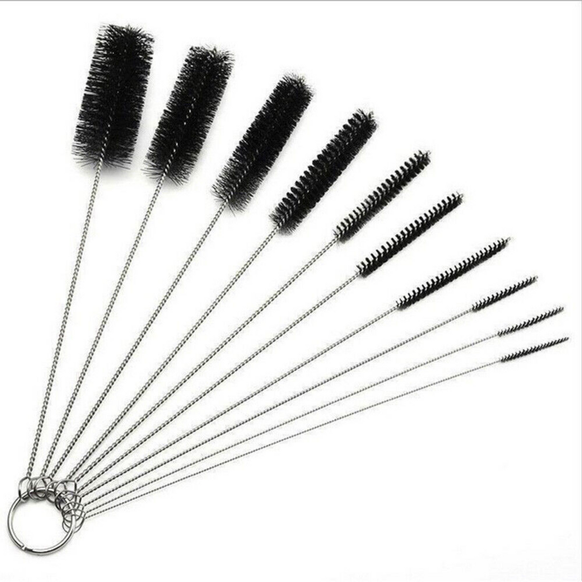 Cleaner Bottle Glass 10Pcs Nylon Straw Brush Set Tube Pipe Small Long Cleaning