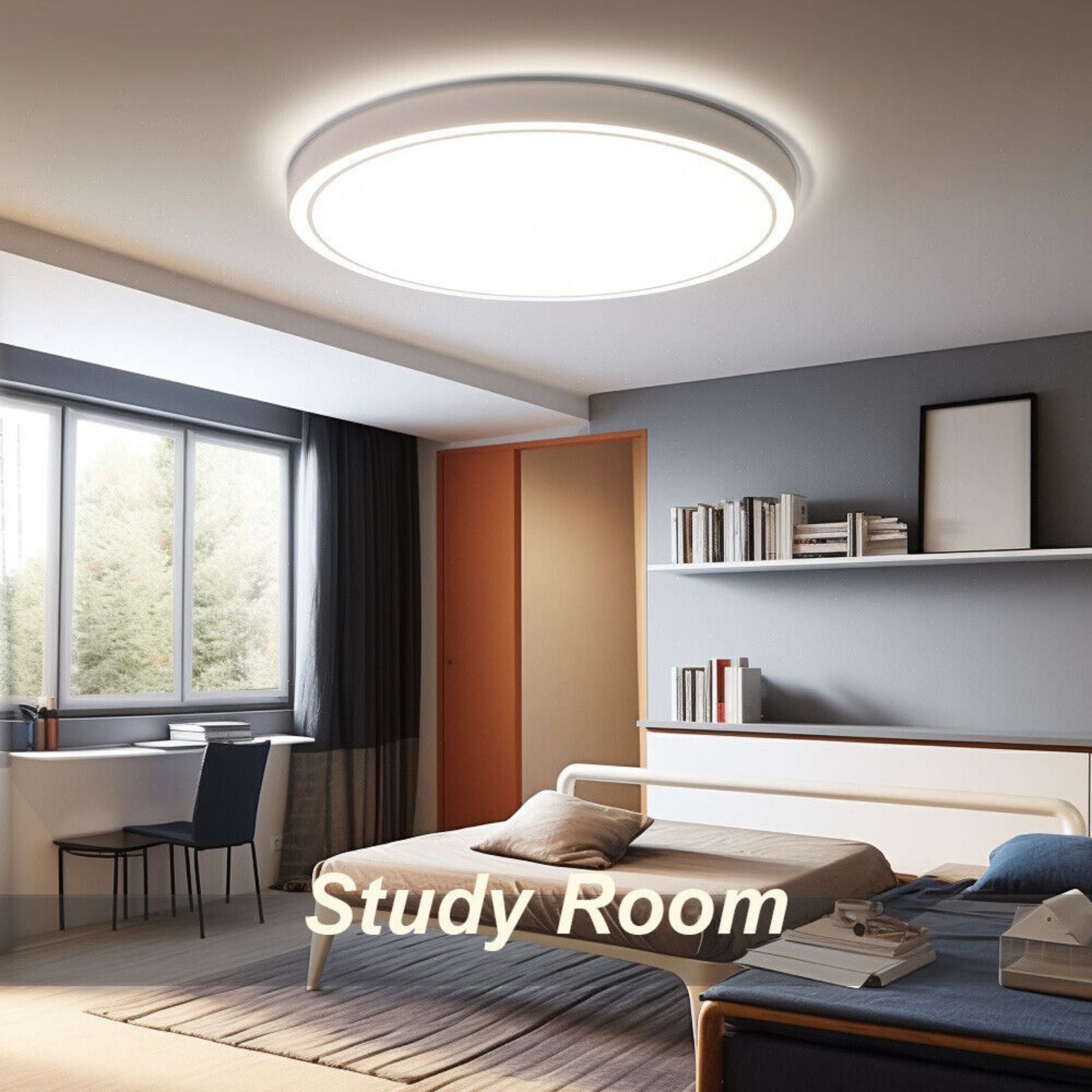 18W LED Round Ceiling Down Light Modern Cool White Ultra Thin Oyster Lamp White