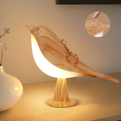 Reading Night Light Bedroom Desk Lamp Bedside Modern Magpie Bird LED Maple