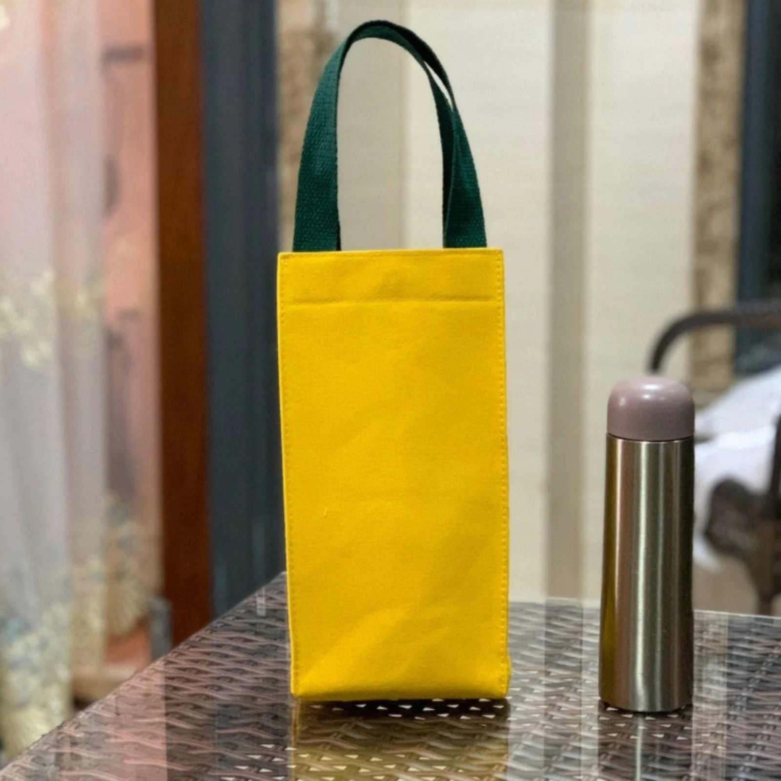 Large Portable Water Bottle Bag with Handle Drink Storage Pouch 1