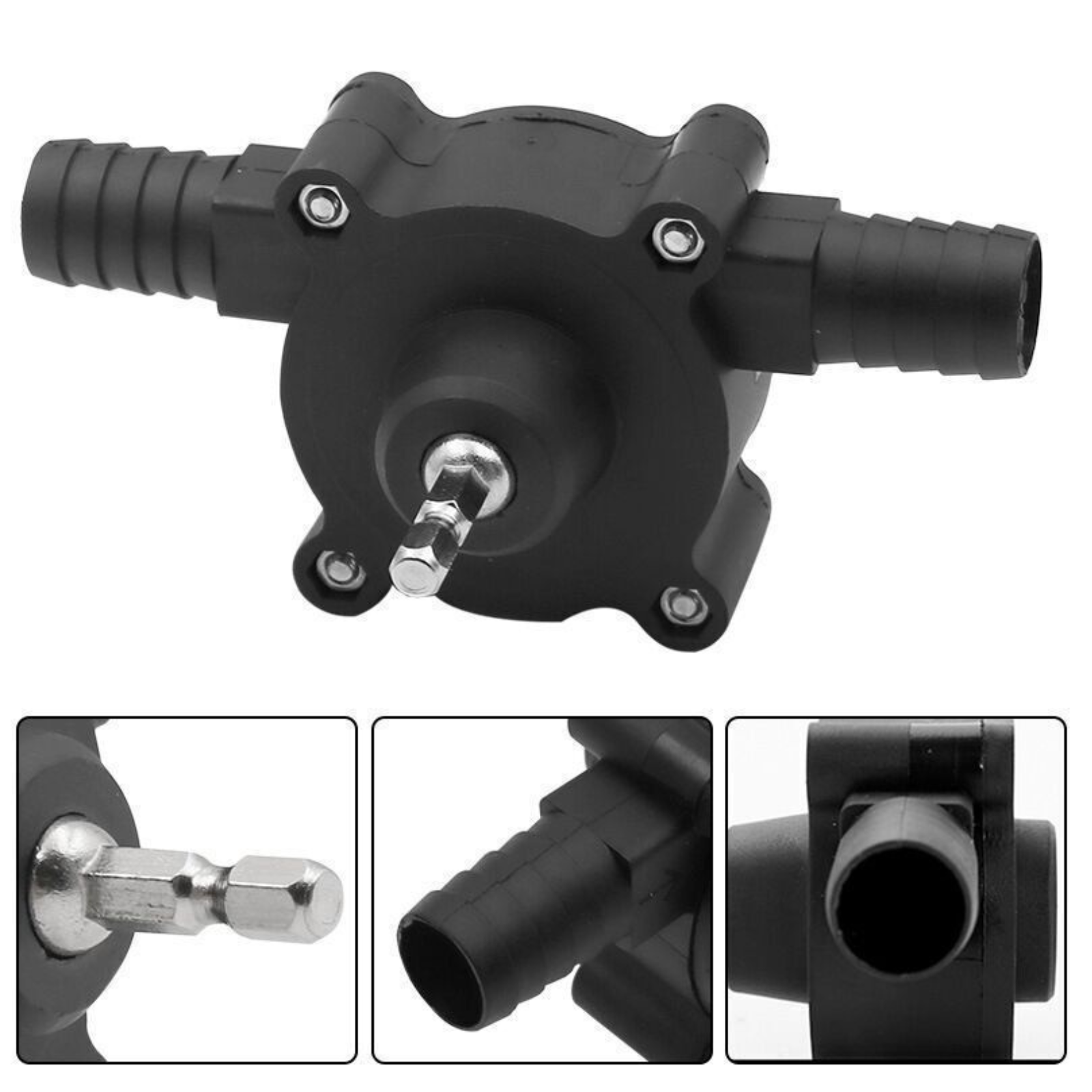Self Priming Pump Hand Electric Drill Drive Water Oil Transfer Small Pumps Home