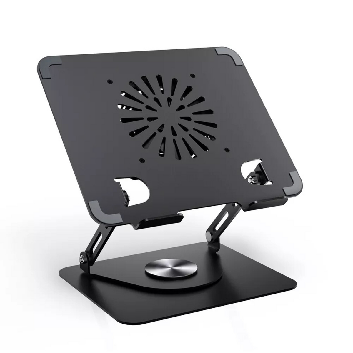 Rotating Bracket with Cooling Fan Foldable Laptop Stand Ergonomic Riser 360°