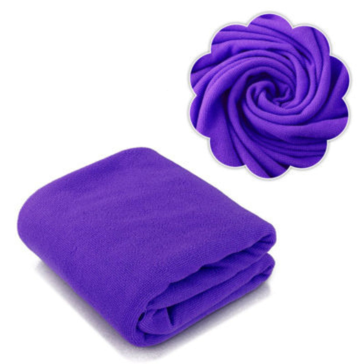 Beach Bath Towel 70x140cm Purple Microfiber Travel Swimming Drying Gym Sport Yoga
