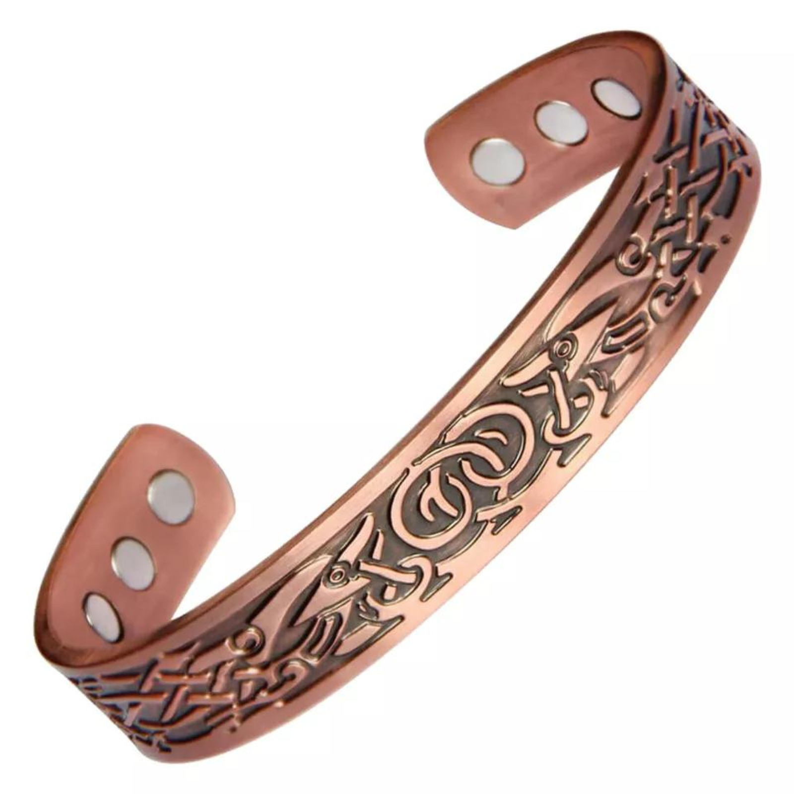 Retro Vintage Healing Therapy Pain Relief Bangle Pure Copper Magnetic Bracelet