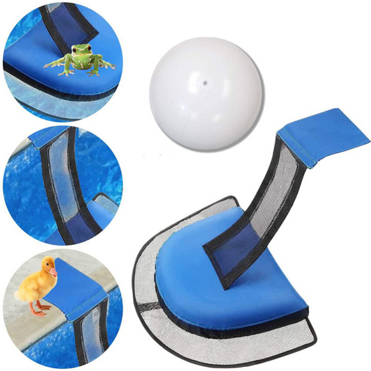 Blue Escape Ramp Swimline Swimming Pool Rescue Critter Animal Save Frog Log