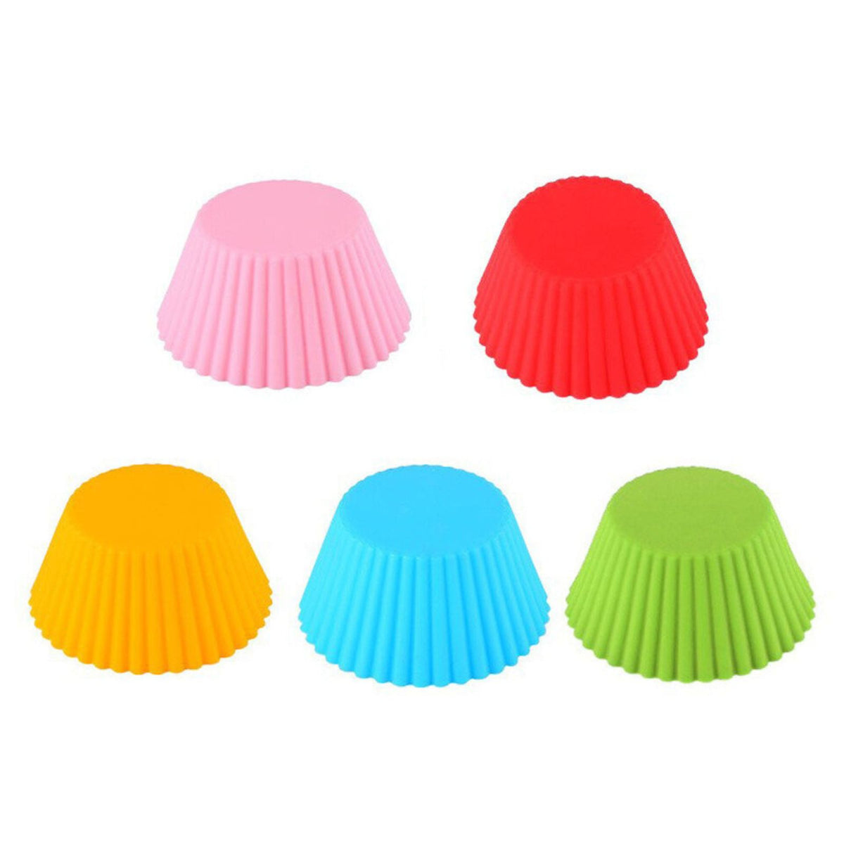 Silicone Round Cup Cake Mould DIY Bake Muffin Cupcake Case Mold 20pcs