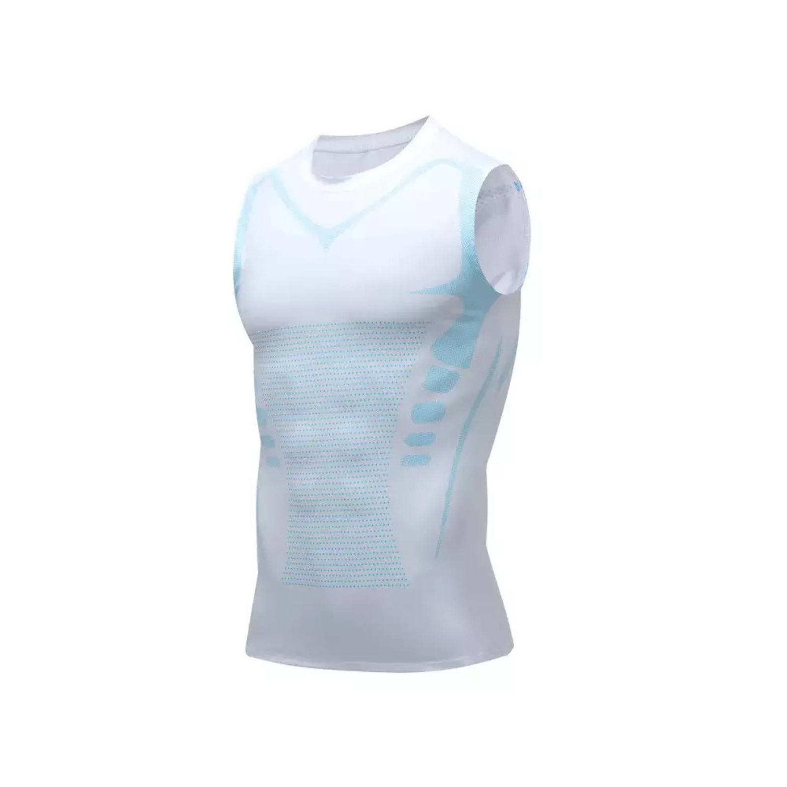 Shaping Sleeveless T-Shirt Energxcel Shaping Vest White Blue Large
