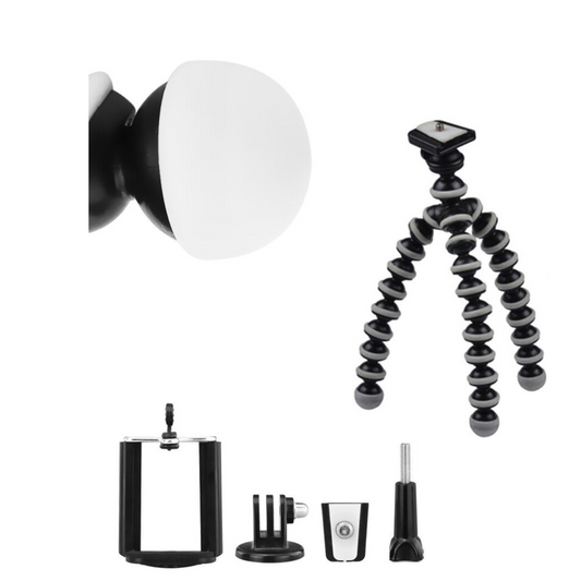 Medium iPhone Samsung 3 in 1 Universal Phone Mount Flexible Octopus Tripod