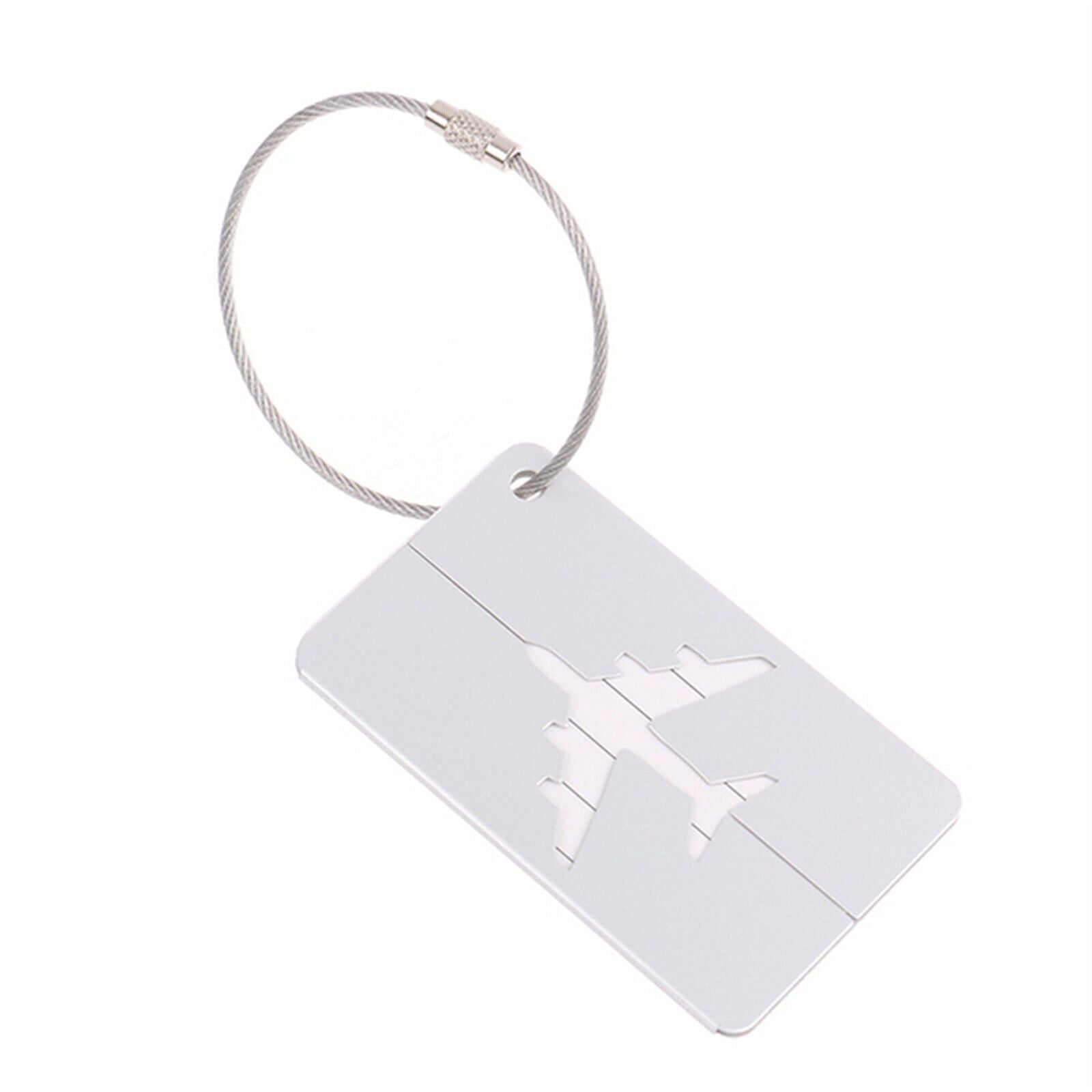 Aluminum Luggage Suitcase Identity Silver Baggage Tag Name Address Cards Label