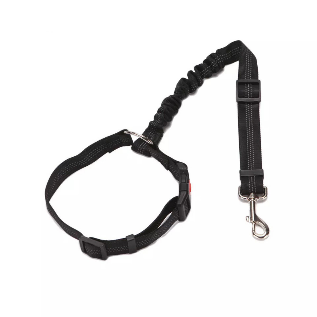 Black Lead Travel Safety Harness Anti Shock Bungee Headrest Pet Dog Cat Car