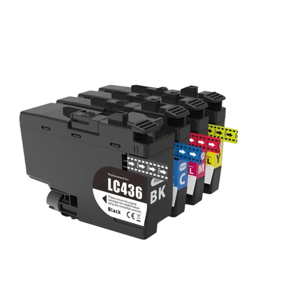 Brother LC-436 Ink Cartridges 4 Pack Compatible Printer Replacement