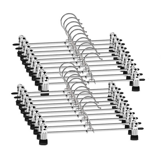 Clothing Coat Hanger  Metal Clip Hangers Trouser Skirt Coat Bulk Clothes