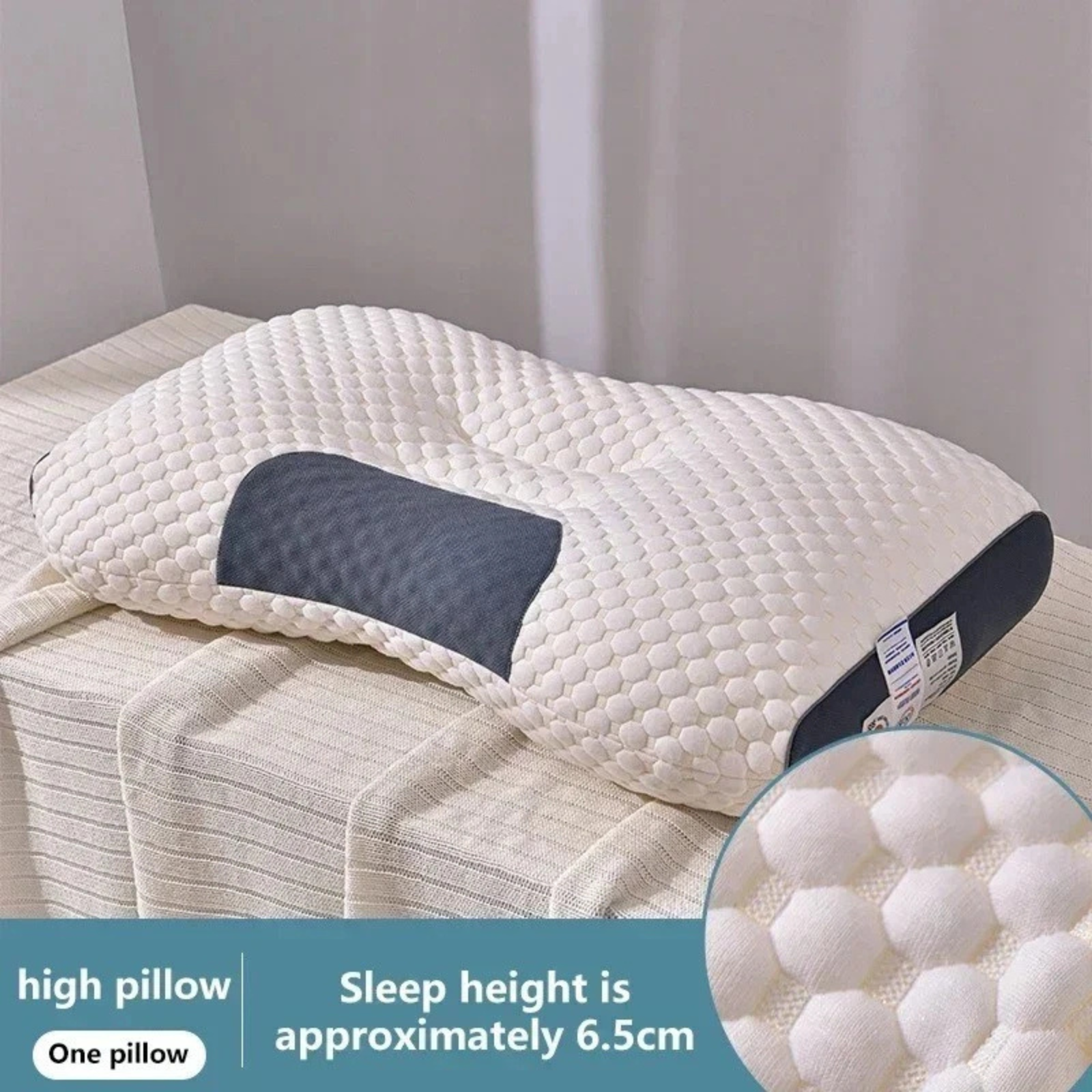 Foam Cervical Neck Contour Pillow Adjustable