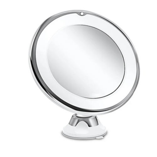 360° Rotation 10x Magnifying Makeup Mirror LED Light Cosmetic Bathroom Round