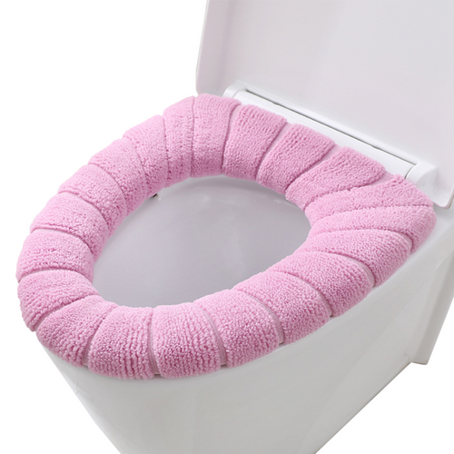 Warmer Washable Mat Cover Pad Pink Soft Bathroom Closestool Toilet Seat