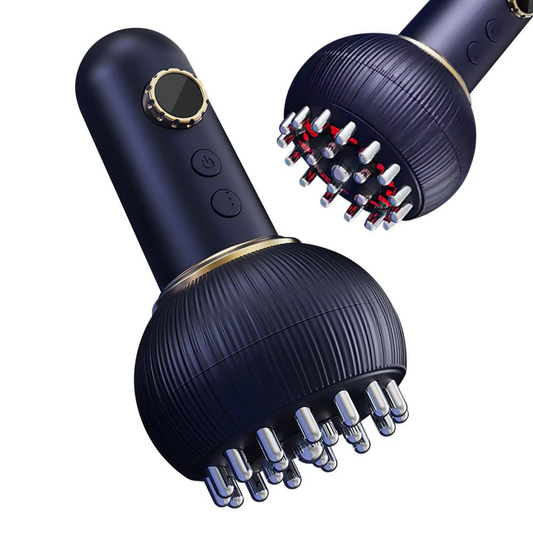 Rechargeable Massage Brush with Red Light and Heating Function