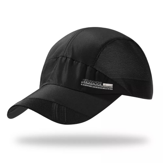 Mesh Cap Visor Cap Baseball Hat Quick Dry Fashion Running Outdoor Sport Black