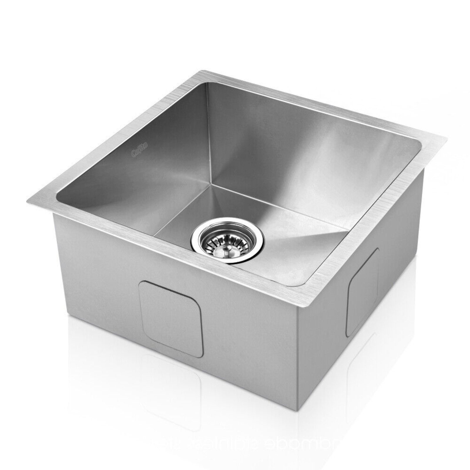 Stainless Steel Under/Topmount Handmade Laundry Cefito Kitchen Sink 440x440mm
