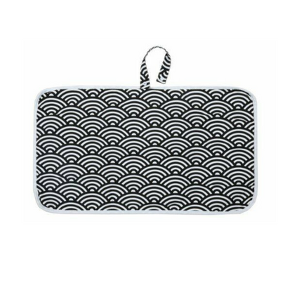 Portable Waterproof Reusable Change Mat Nappy Diaper Cloud Waves Pram Bag