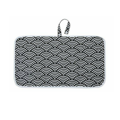 Portable Waterproof Reusable Change Mat Nappy Diaper Cloud Waves Pram Bag