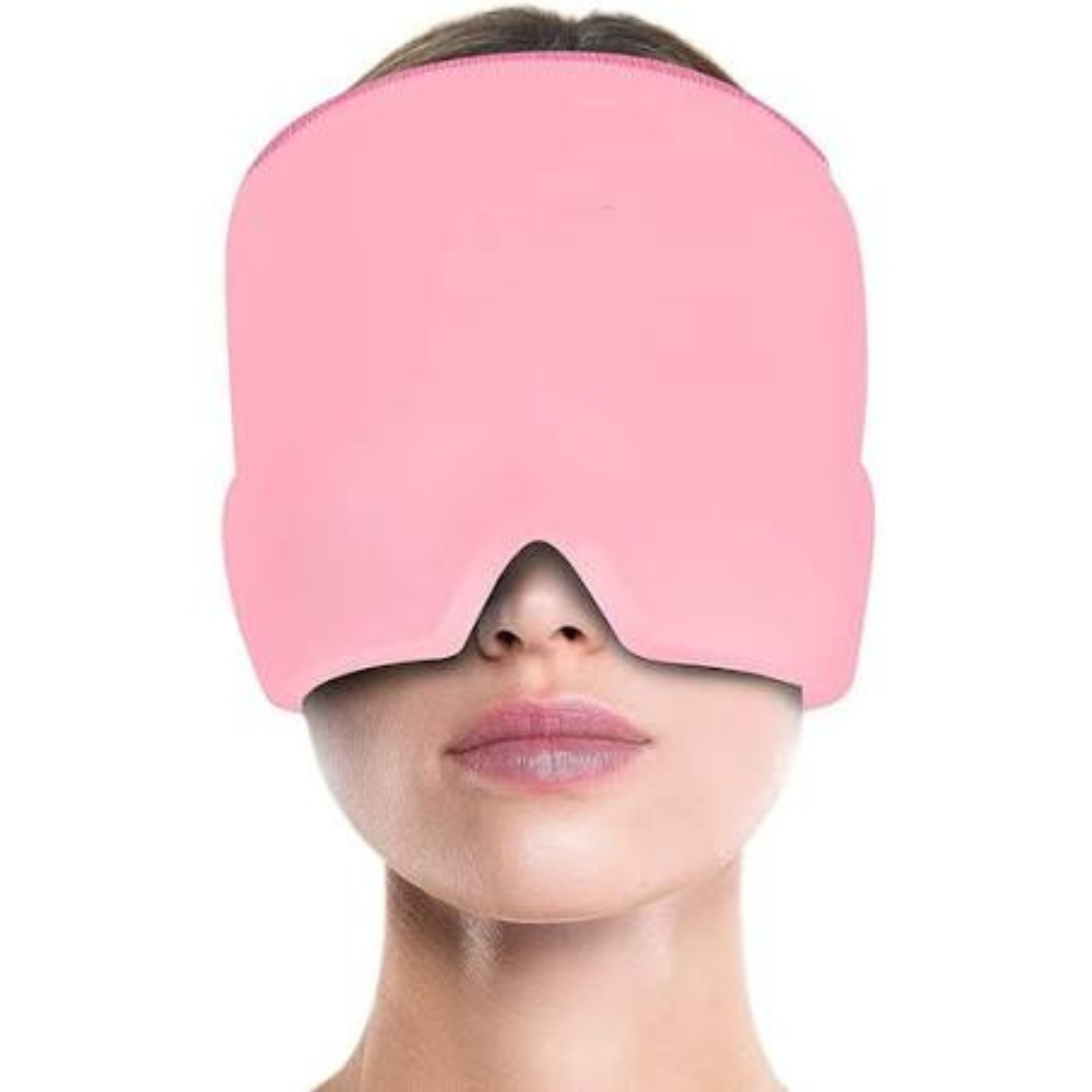 Headache Relief Cap Hat Cold Therapy Reuse Ice Pack Pink