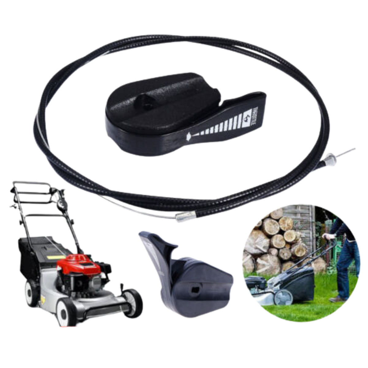 Heavy Duty Coated Cable For Victa Masport Rover Lawn Mower Throttle Control