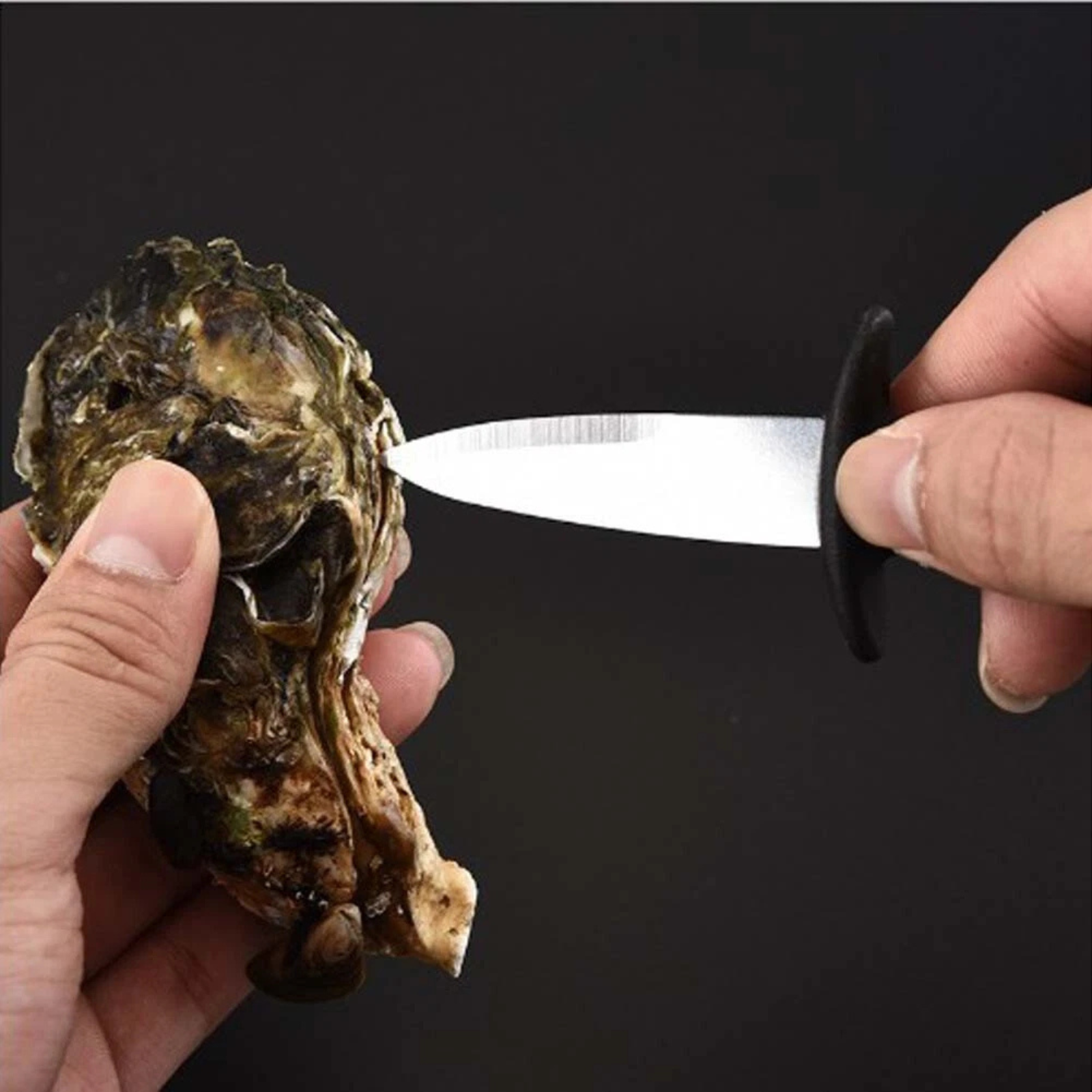 2 Set Shucking Knife Oyster Piece Two Non Slip Handle with Grip