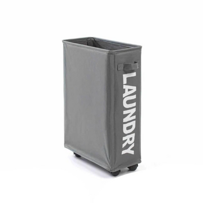 Large Foldable Laundry Washing Clothes Bag Dark Grey Durable Fabric