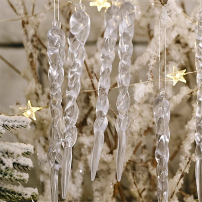 Droplet Icicle Hanging Ornaments Holiday Decor Merry Christmas Tree