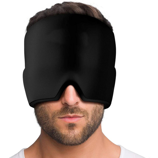 Headache CapHat Cold Therapy Reuse Ice Pack Black