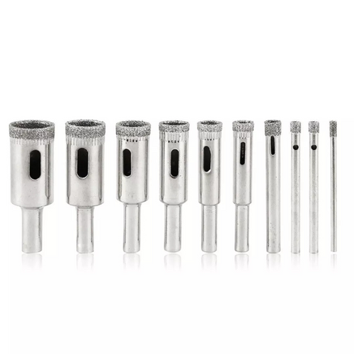 Holes Saw Core Drill Tool 10 Pcs Diamond Glass Drill Set Drill Bit Cutter