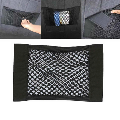 Car Net Storage Bag Rear Seat Cargo Trunk Organizer Elastic Mesh Holder Tidy