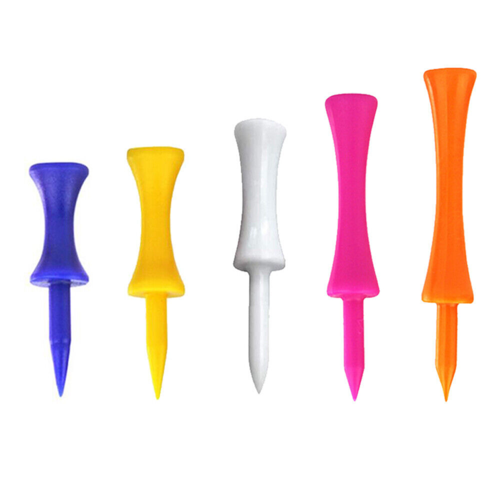 Mixed Size Golf Tees High Control Castle Plastic Step Down 50X
