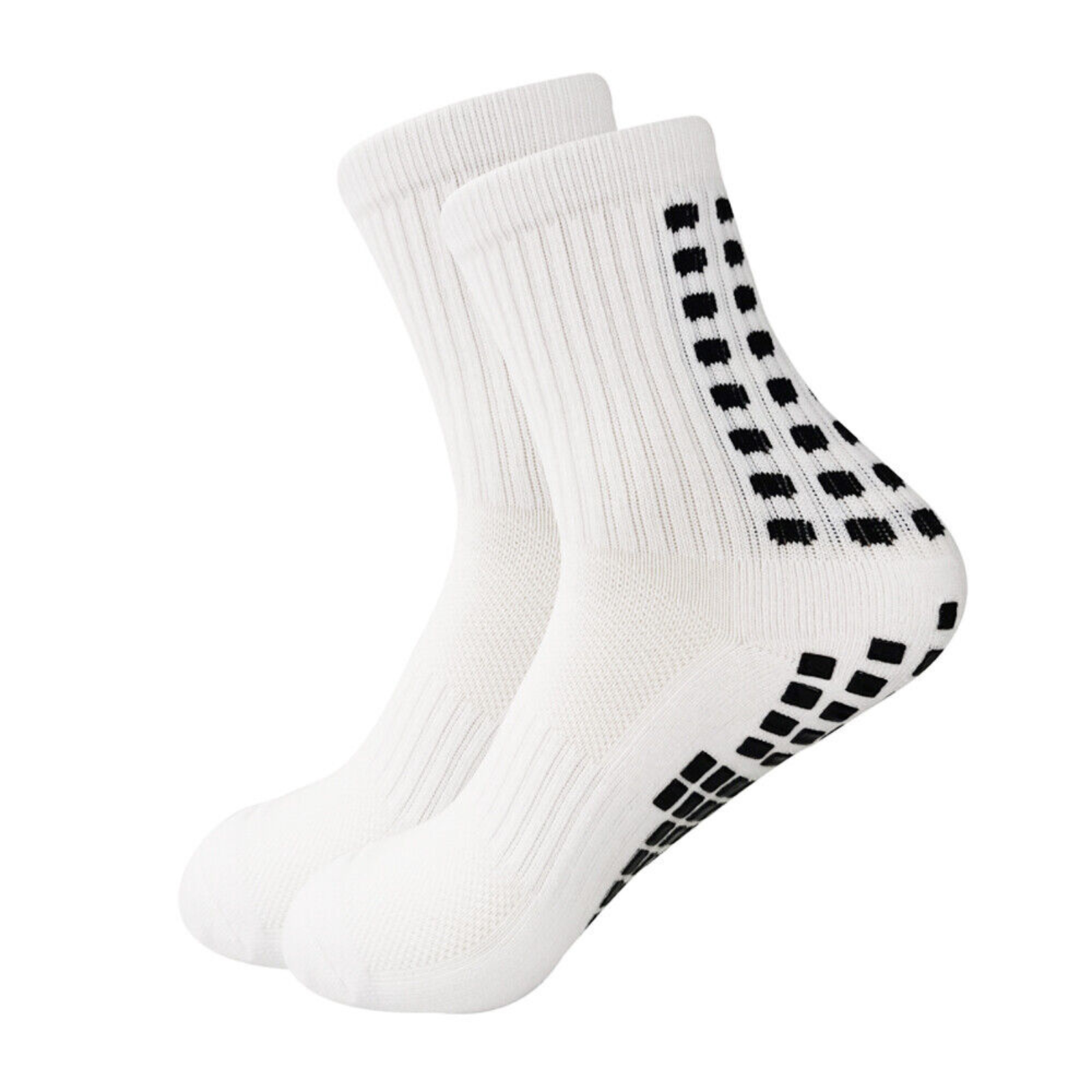 Anti-Slip Skid Hospital Soccer Basketball Football White Sports Socks Grip Dots