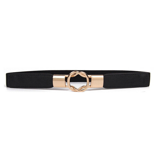 Black Ladies Fashion Dress Slim Waist Belt Adjustable Accessory