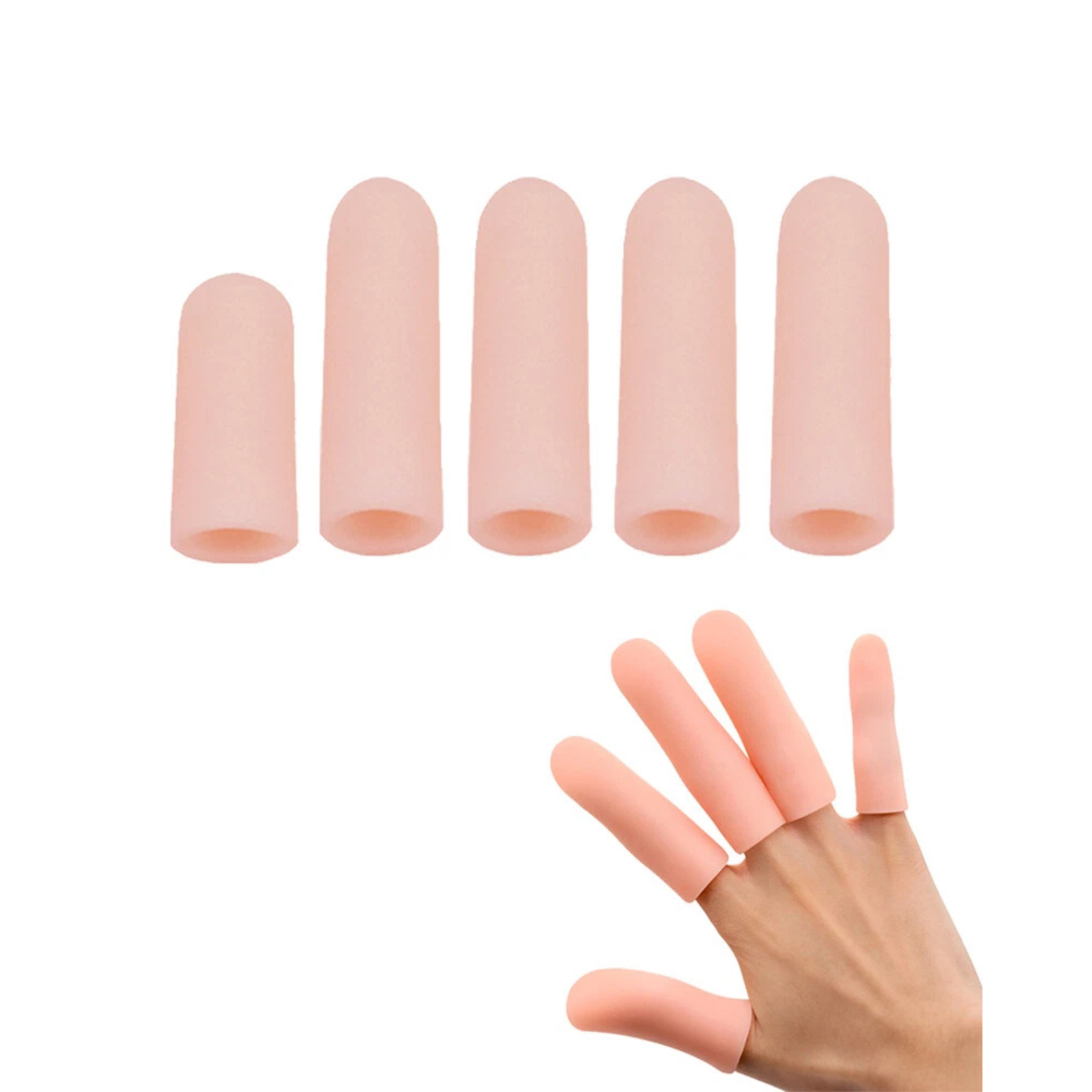 Finger Protector Silicone Tube Caps Safety Shield Nail Guard Cover