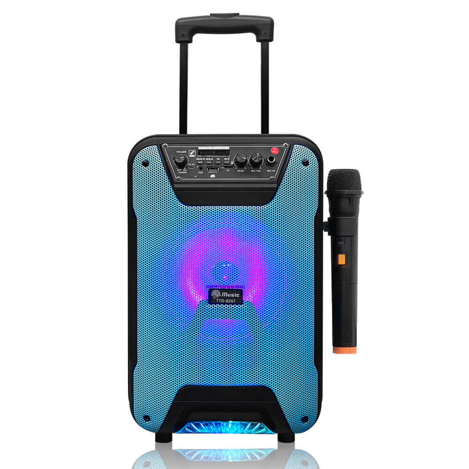 Heavy Bass Sound Stereo Karaoke 8" INCH Bluetooth Speaker Subwoofer Machine Mic