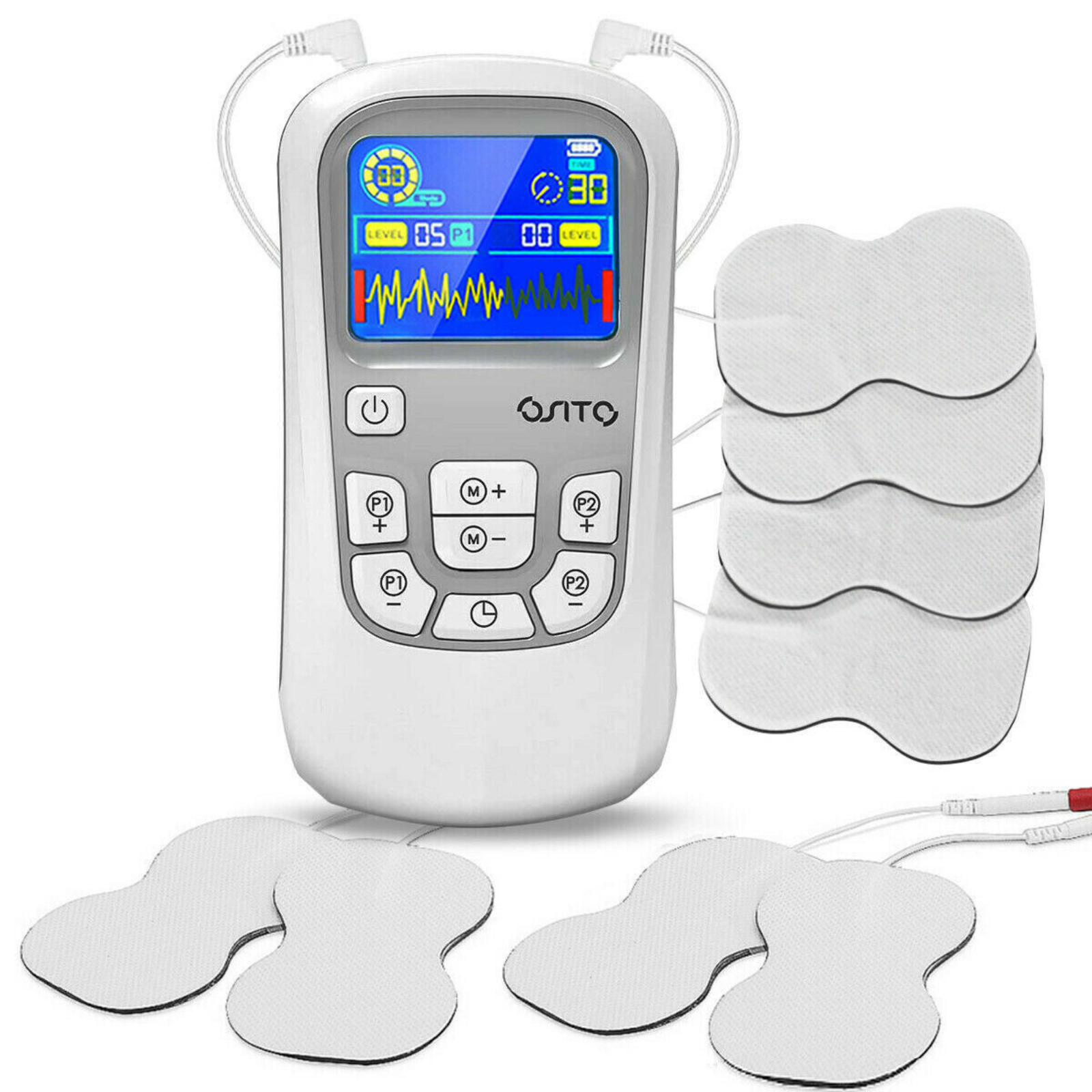 Electronic Muscle Stimulator Pulse Massager OSITO TENS Unit Nerve Pain Relief