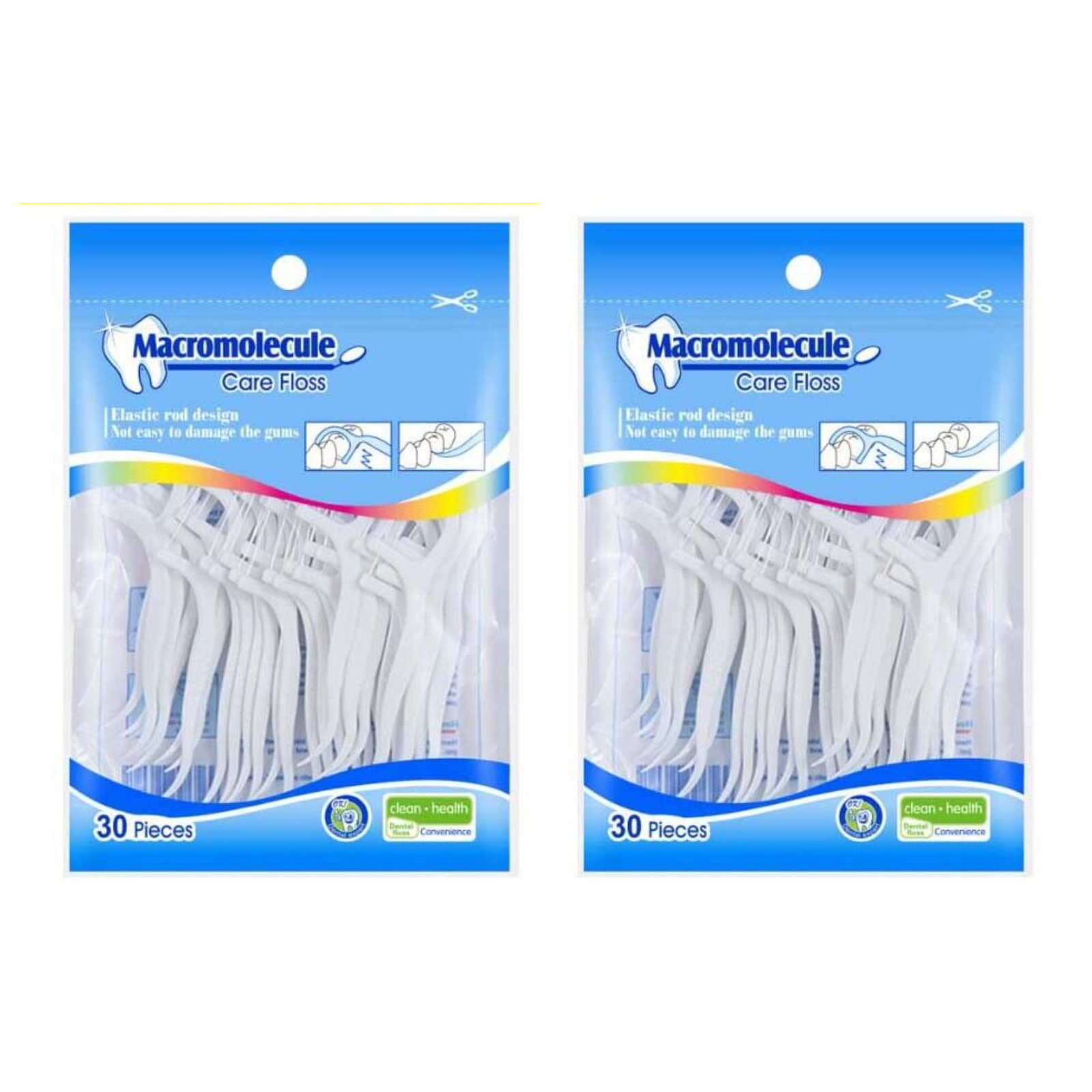 2x Pack Healthy Toothpicks Stick Care Tooth Clean Oral Floss Picks Dental Teeth