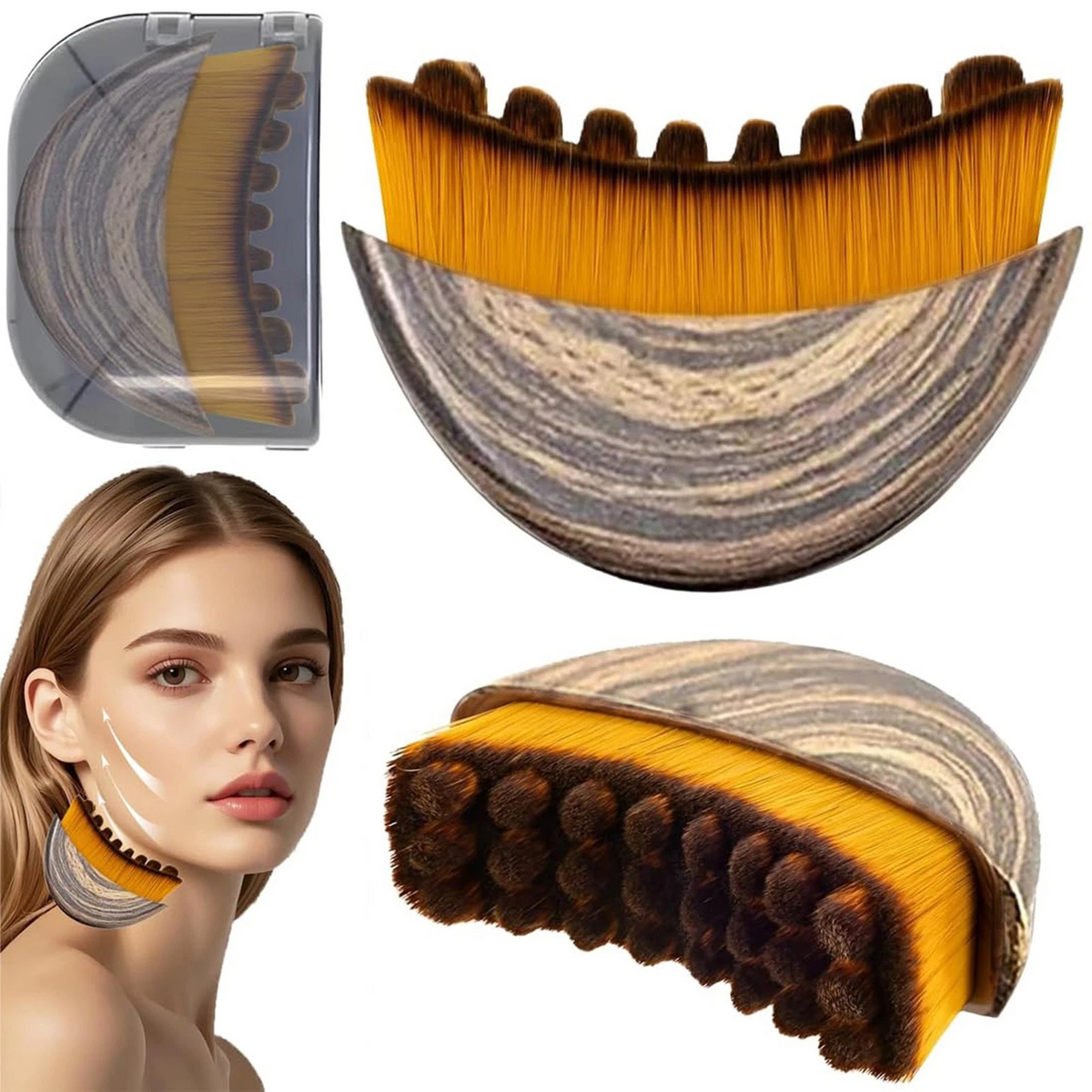 Contour Facial Lymphatic Brush Beauty Tool Skincare Massager