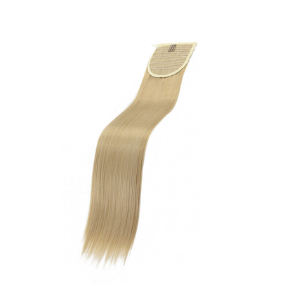 Human Natural Hair Extensions Pony Tail Hair Wrap Ash blonde